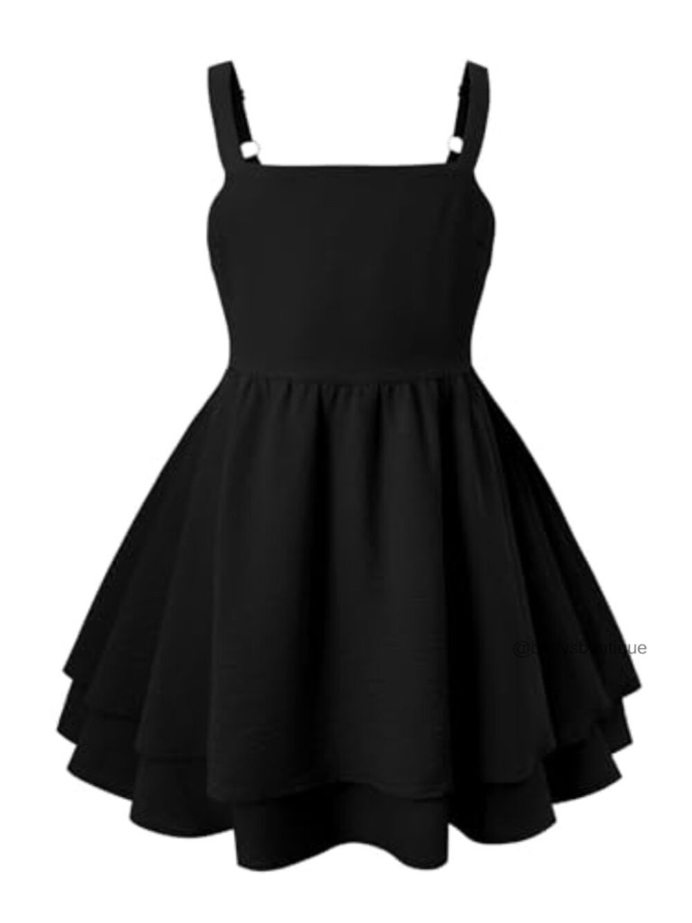 Girls Tiered Smocked Back Midi Dress Sleeveless Adjustable Straps Summer